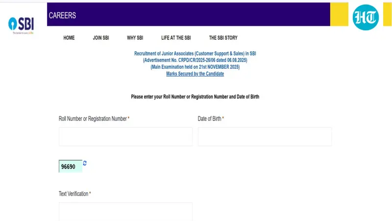 SBI Clerk Mains 2026 scorecard released at sbi.bank.in, direct link to check here
