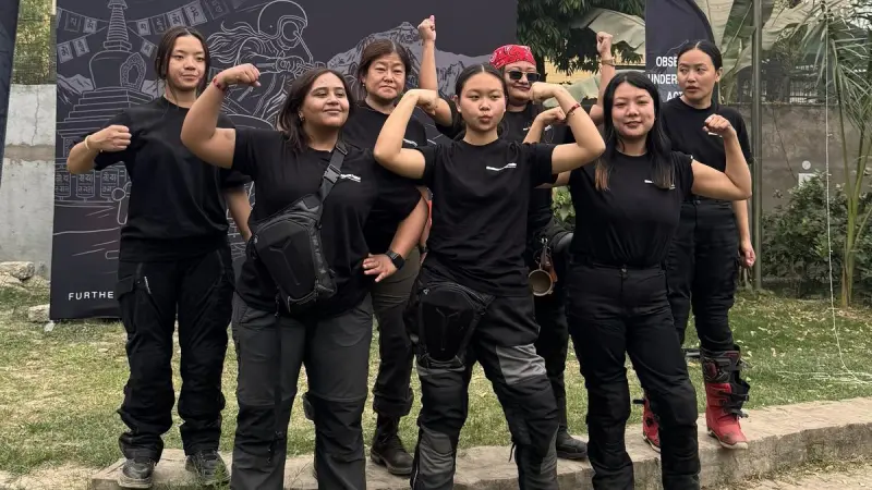 Women riders from the Northeast champion a cleaner Himalayas
