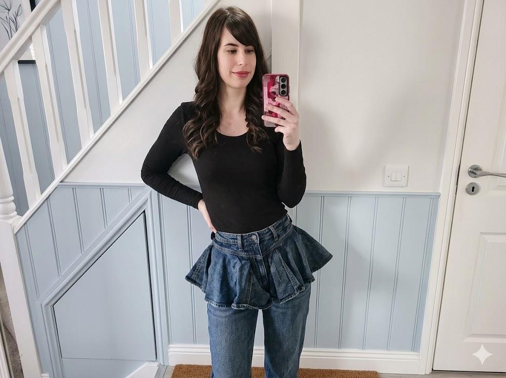 Peplum Jeans and Ugly Denim: A Curious, Flattering Take on This Season’s Viral Trend