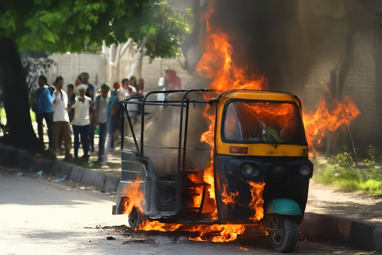 मुल्तान जा रहे चलते रिक्शा में एलपीजी सिलेंडर फटा, एक ही परिवार के 3 सदस्यों की मौत, 14 घायल; रेस्क्यू टीम ने आग बुझाई