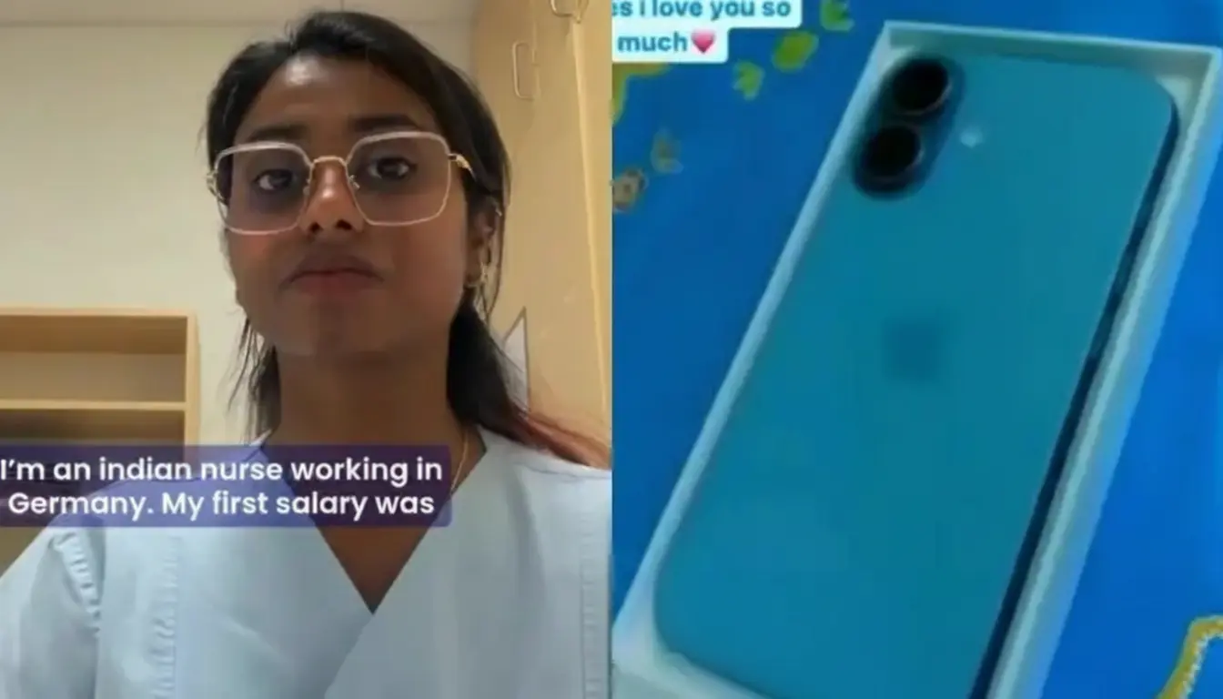 German Nurse in Germany Fulfills Promise by Gifting Sister iPhone 16 from First Salary